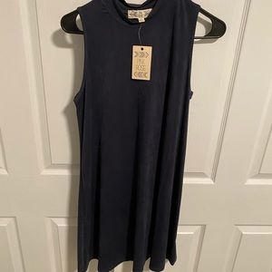 Navy blue microfiber soft dress! NWT
